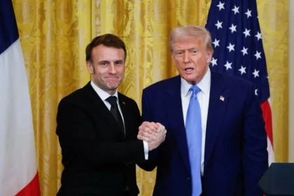 Macron and Donald Trump