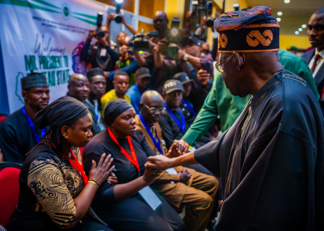 Tinubu meets plateau victims
