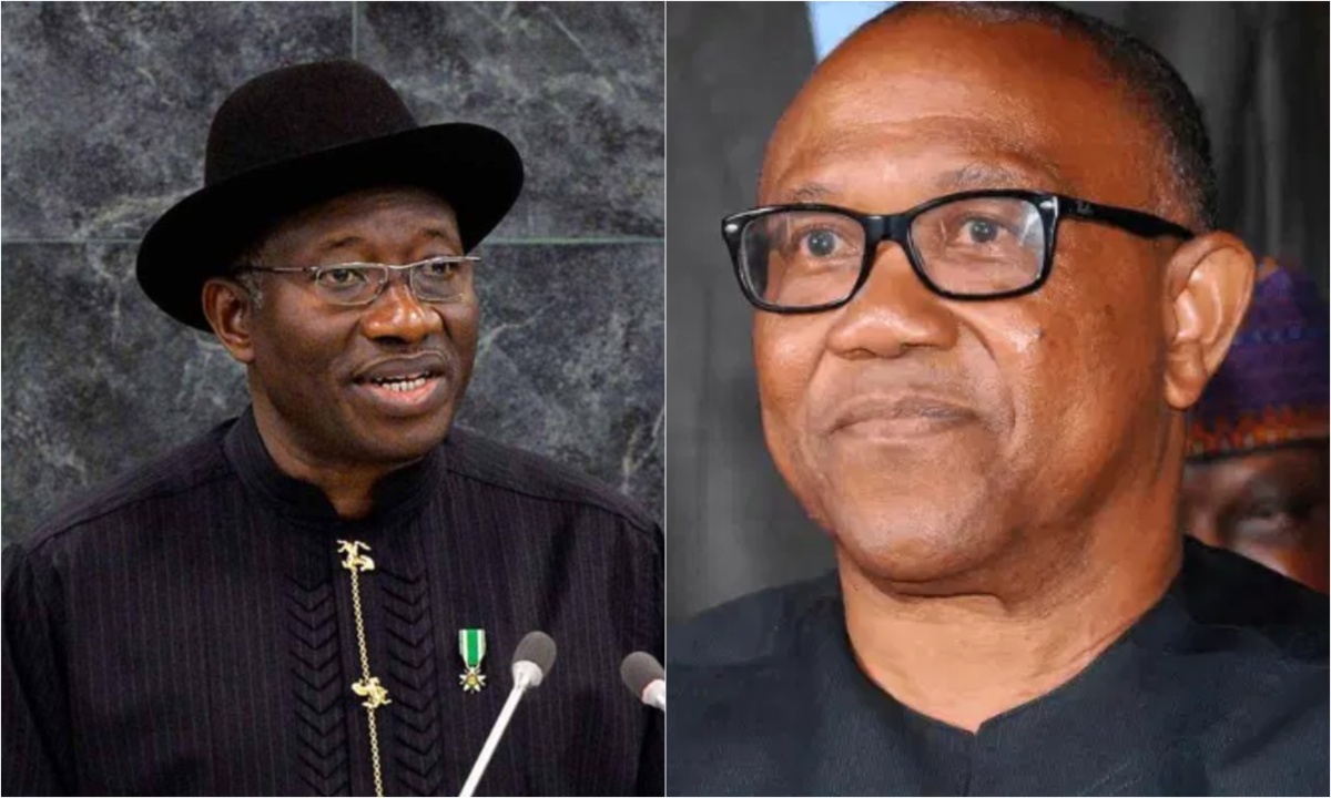Goodluck Jonathan and Peter Obi